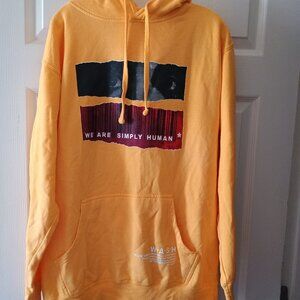 EUC W-A-S-H We Are Simply Human Pullover Hoodie Sweater Size XL